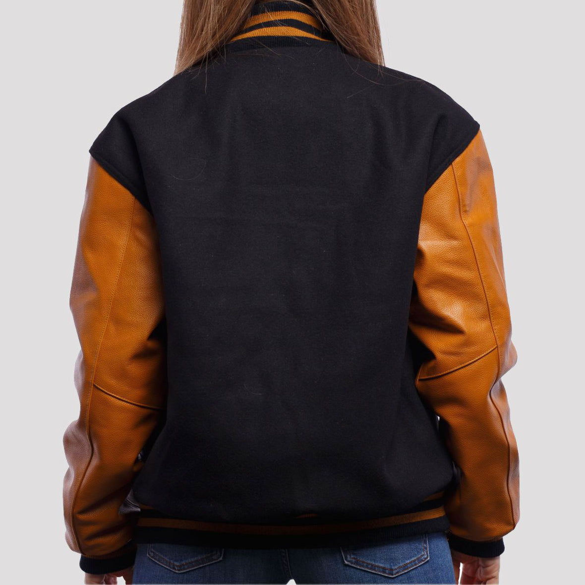 Leather Sleeves Letterman Jacket