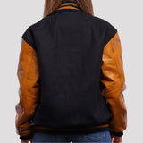 Leather Sleeves Letterman Jacket