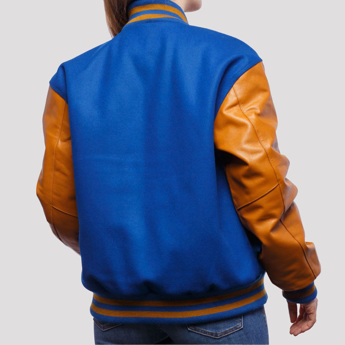 Leather Sleeves Letterman Jacket