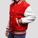 Leather Sleeves Letterman Jacket