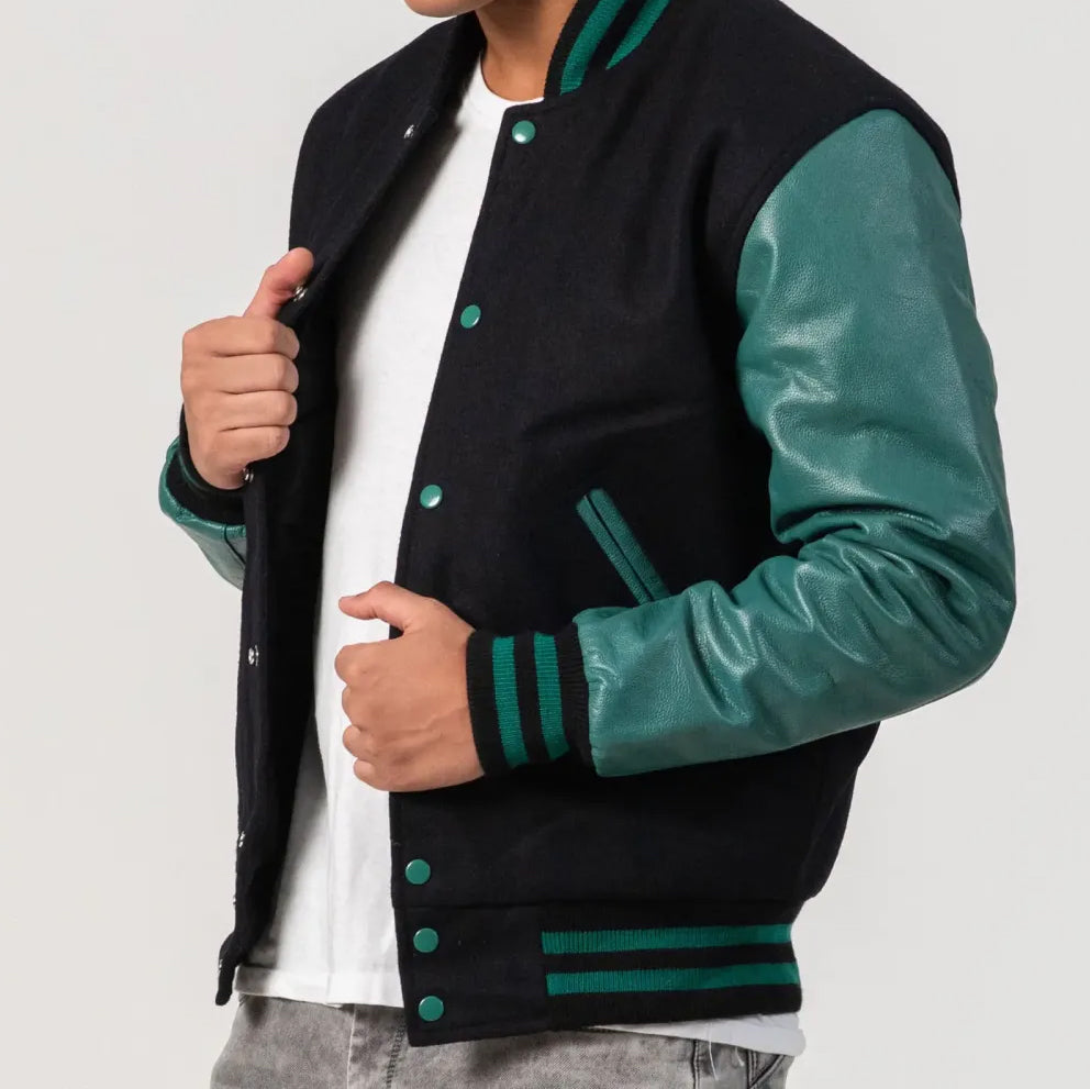 Leather Sleeves Varsity Letterman Jacket