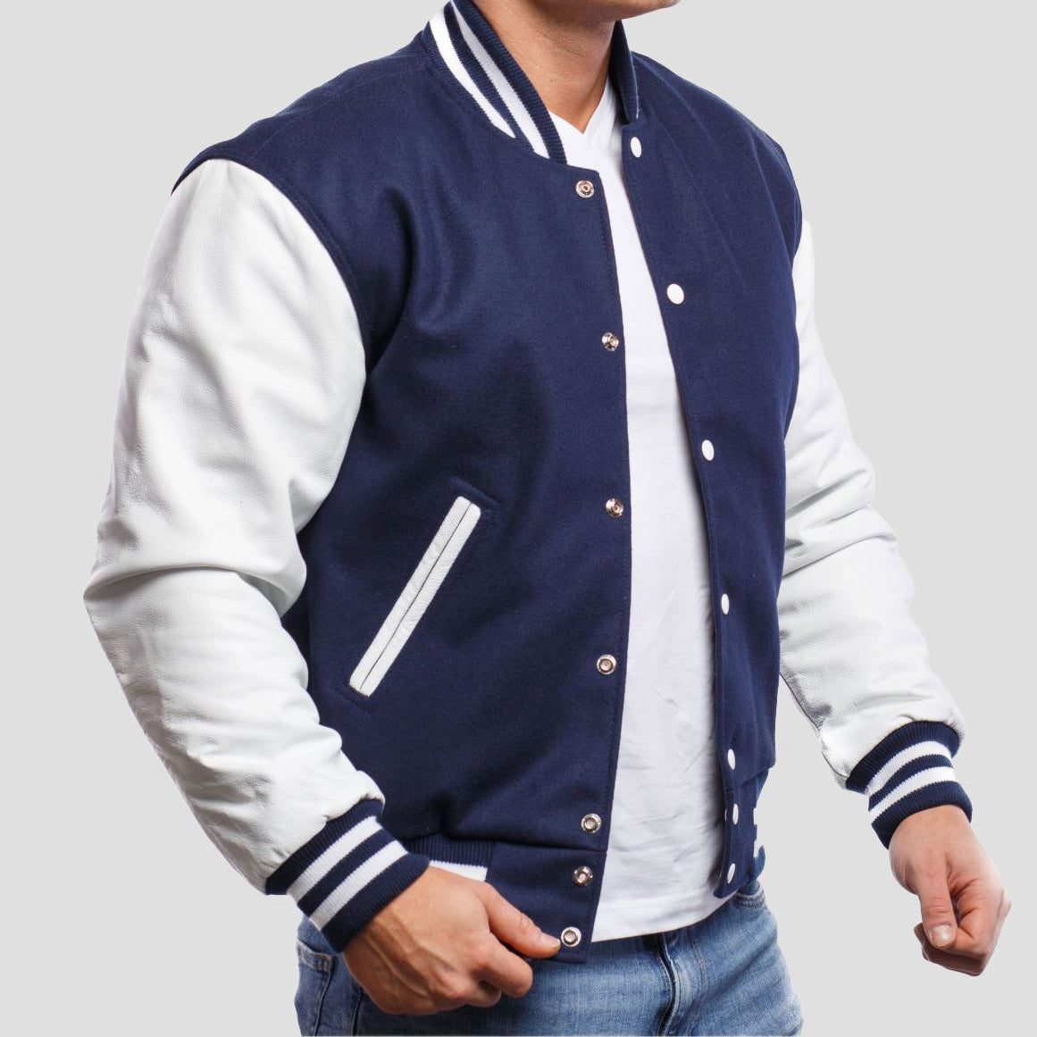 Leather Sleeves Varsity Letterman Jacket