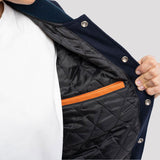 Leather Sleeves Letterman Jacket