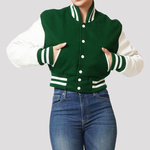 Letterman Crop Top Jacket