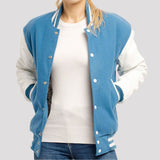 Leather Sleeves Letterman Jacket