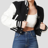 Letterman Crop Top Jacket