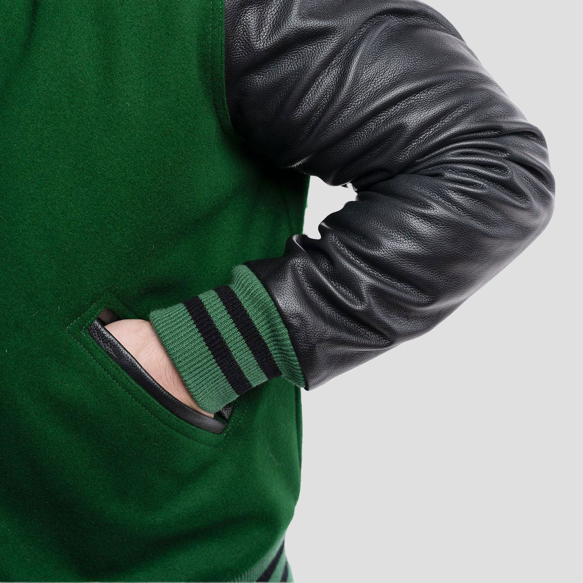 Leather Sleeves Varsity Letterman Jacket