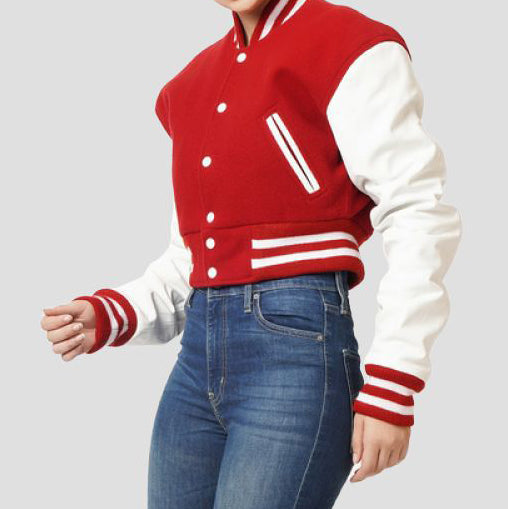 Letterman Crop Top Jacket