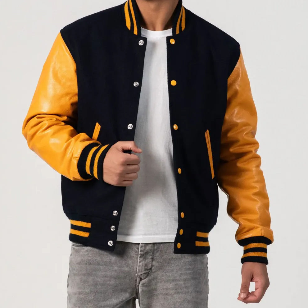 Leather Sleeves Varsity Letterman Jacket