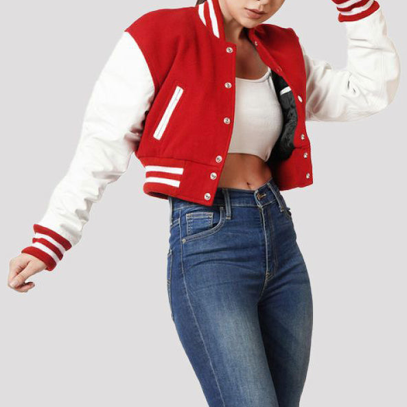 Letterman Crop Top Jacket