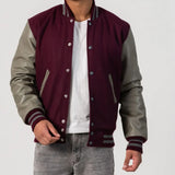 Leather Sleeves Varsity Letterman Jacket