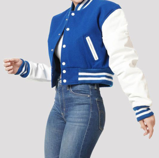 Letterman Crop Top Jacket