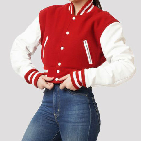 Letterman Crop Top Jacket