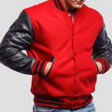 Leather Sleeves Varsity Letterman Jacket