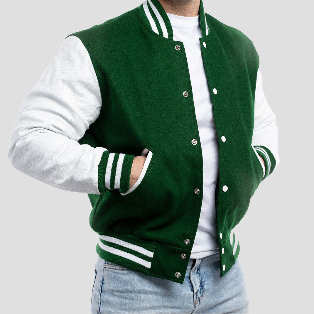 Leather Sleeves Varsity Letterman Jacket