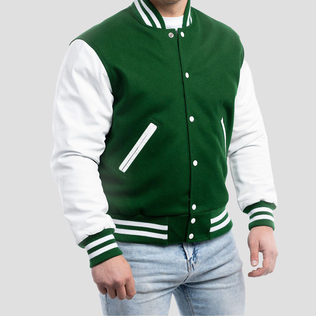 Leather Sleeves Varsity Letterman Jacket