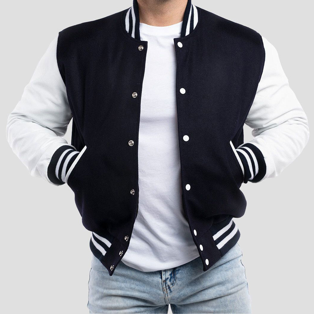 Leather Sleeves Varsity Letterman Jacket