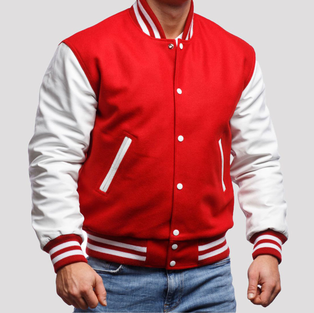 Leather Sleeves Varsity Letterman Jacket