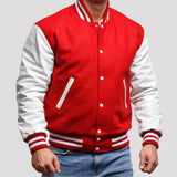 Leather Sleeves Varsity Letterman Jacket