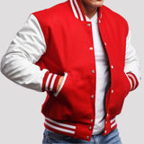 Leather Sleeves Varsity Letterman Jacket