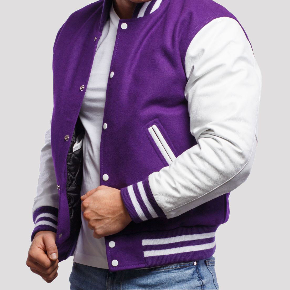 Leather Sleeves Varsity Letterman Jacket