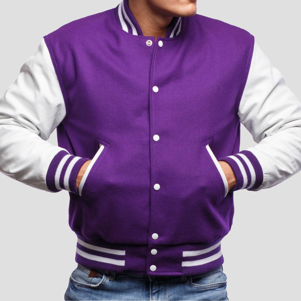 Leather Sleeves Varsity Letterman Jacket