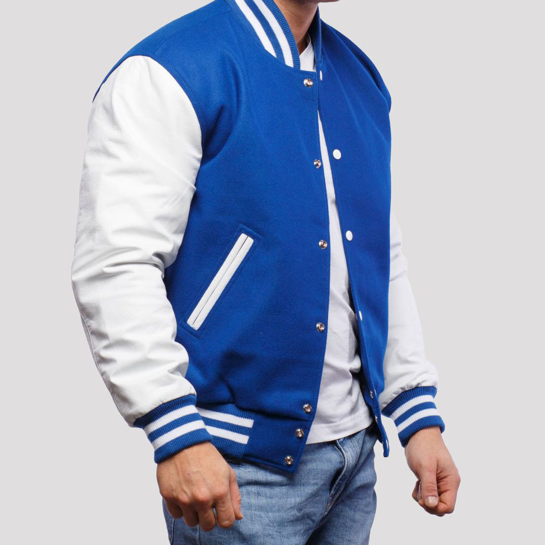 Leather Sleeves Varsity Letterman Jacket