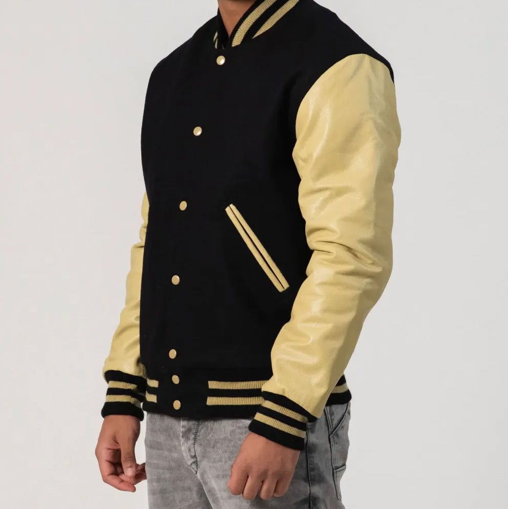 Leather Sleeves Varsity Letterman Jacket