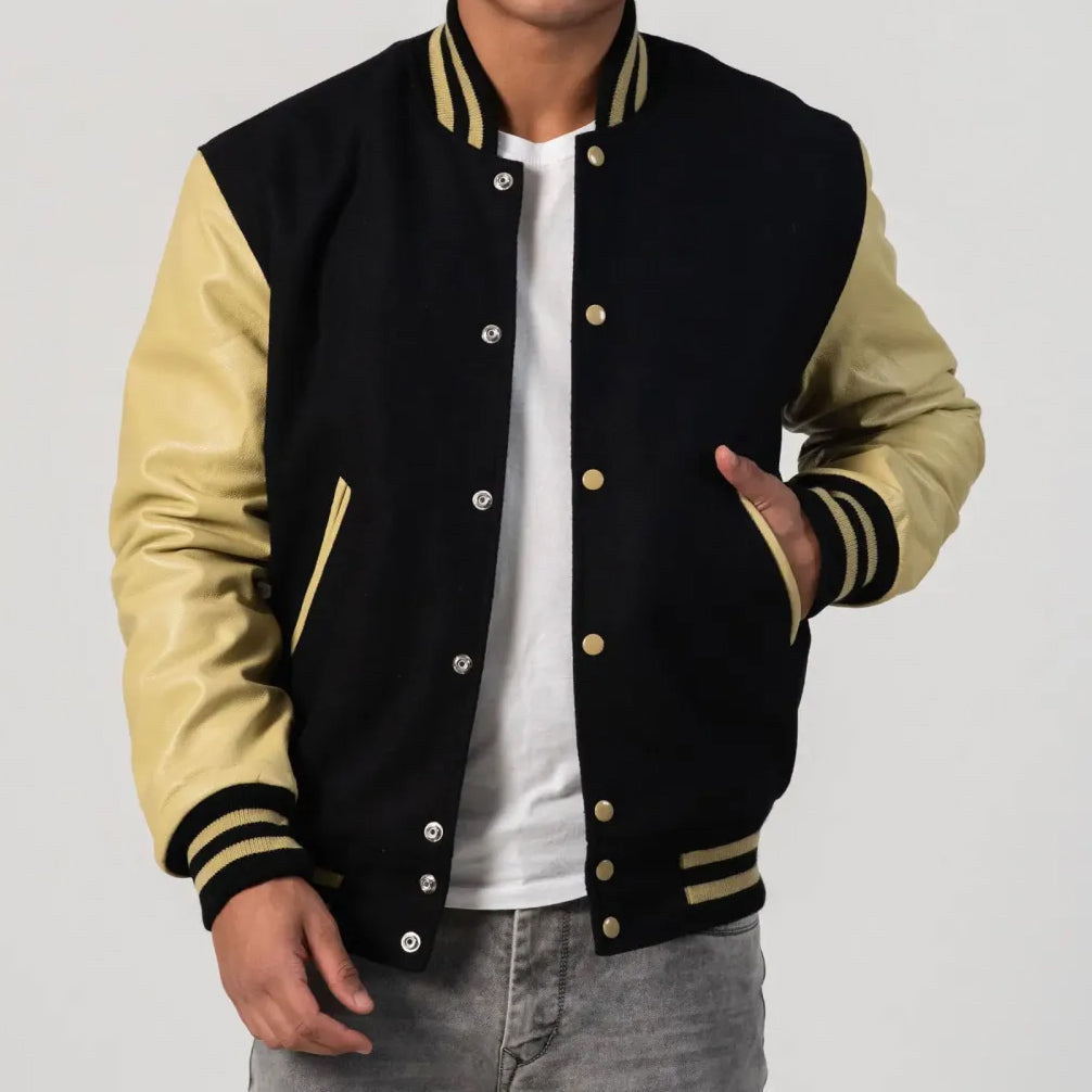 Leather Sleeves Varsity Letterman Jacket