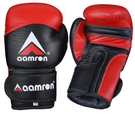 Aamron® Leather Boxing Gloves Training Muay Thai Fight Punch Bag Sparring BGLF1A