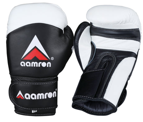 Aamron® Leather Boxing Gloves Training Muay Thai Fight Punch Bag Sparring BGLF1A