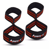 Aamron ® Weight Lifting Gym Strap Figure 8 Padded Cuff Straps Wrist Support