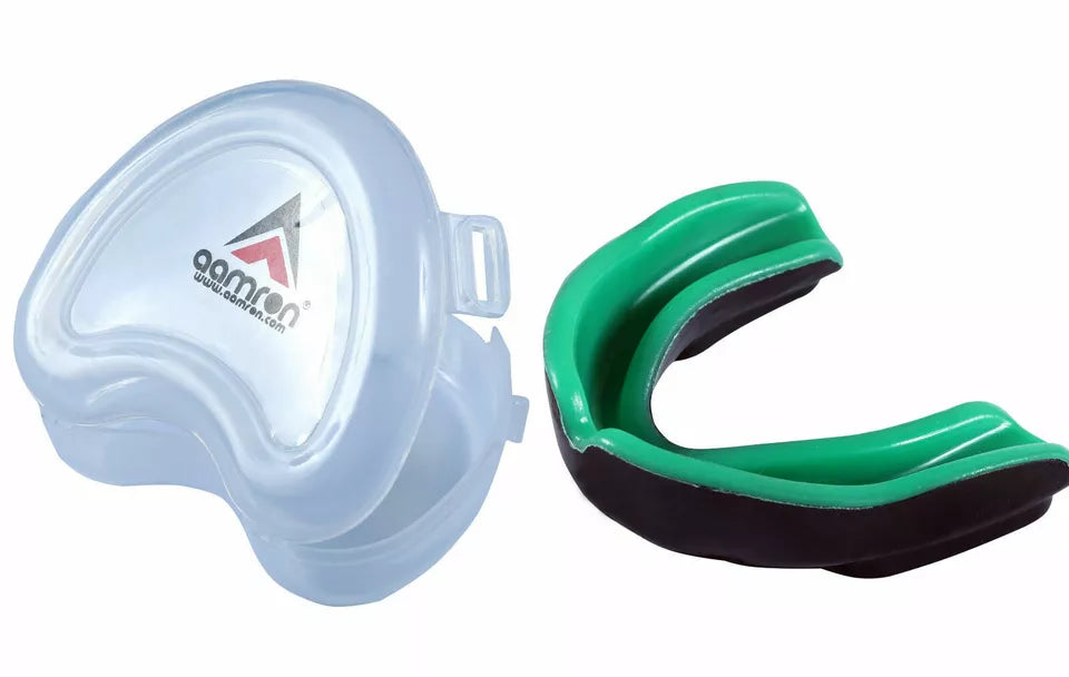 Aamron® Gel Gum Shield & Case Mouth Guard Boxing Teeth Grinding MMA Rugby GSGP1A