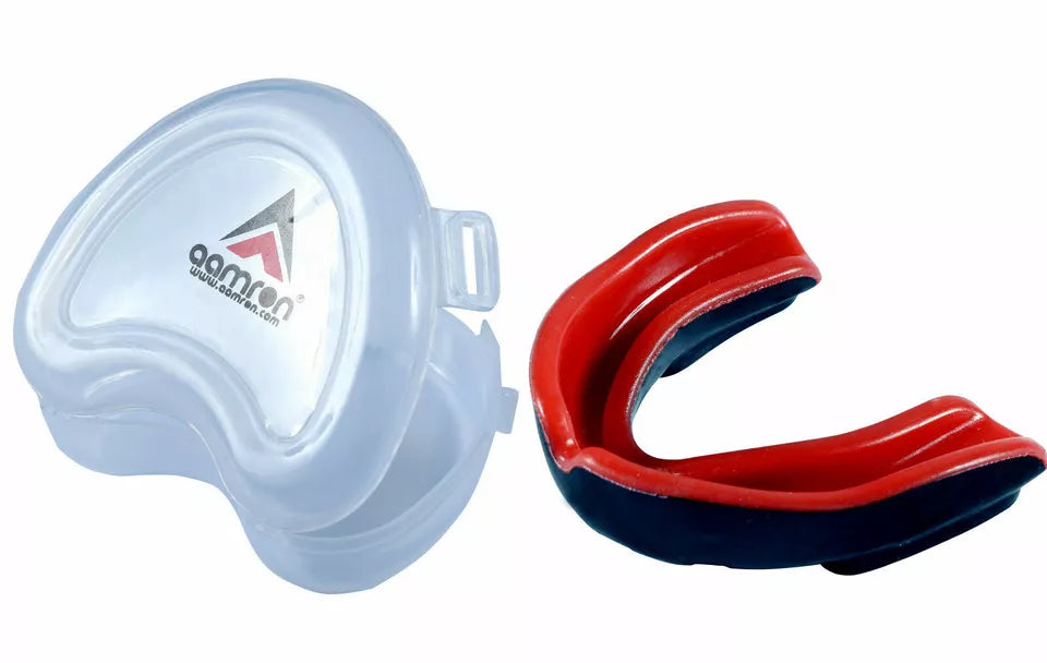 Aamron® Gel Gum Shield & Case Mouth Guard Boxing Teeth Grinding MMA Rugby GSGP1A