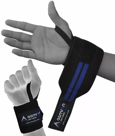 Aamron ® Power Wrist Wraps Weight Lifting Gym Straps Body Building Training Fist