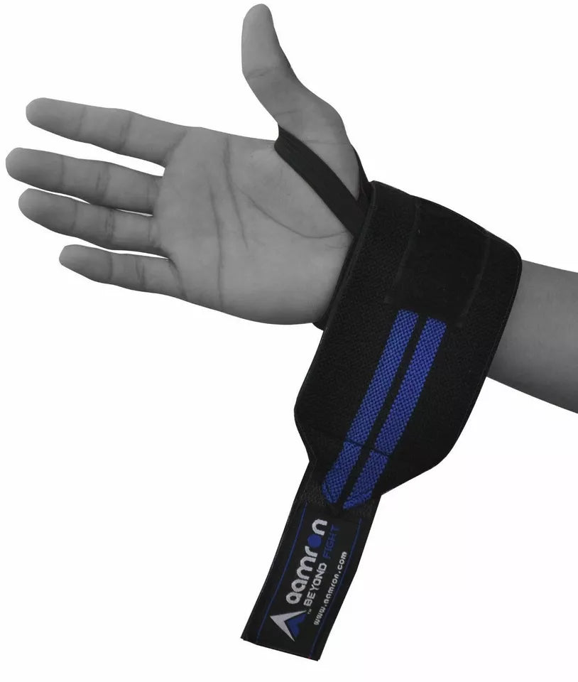 Aamron ® Power Wrist Wraps Weight Lifting Gym Straps Body Building Training Fist