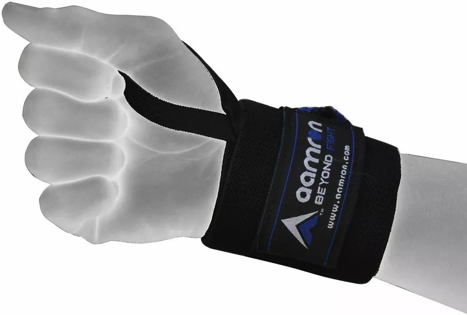 Aamron ® Power Wrist Wraps Weight Lifting Gym Straps Body Building Training Fist