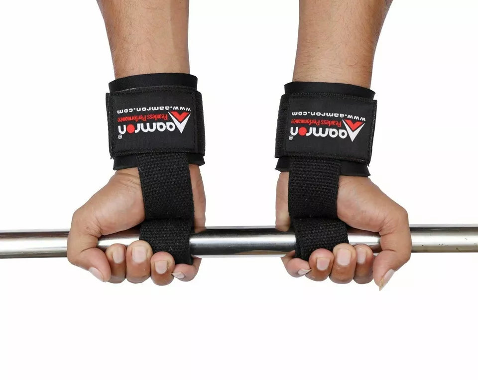 Aamron ® Weight Lifting Training Gym Straps Hand Bar Wrist Support Wraps