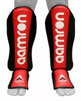 Aamron ® Gel Shin Instep Foot Pads MMA Leg Kick Boxing Guards Muay Thai Training