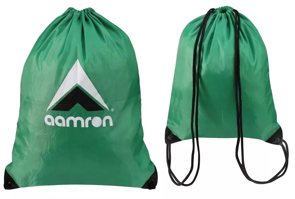 Aamron® 2 x Drawstring Bags Gym Sack Pull String Gym Swimming Sports School Bag