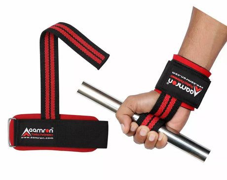 Aamron ® Weight Lifting Training Gym Straps Hand Bar Wrist Support Wraps