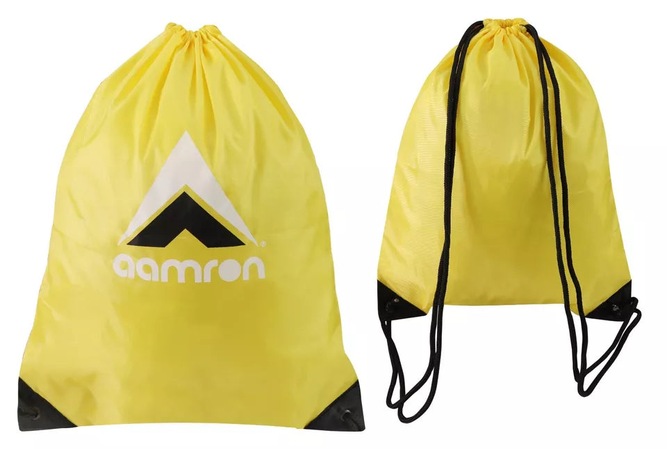 Aamron® 2 x Drawstring Bags Gym Sack Pull String Gym Swimming Sports School Bag