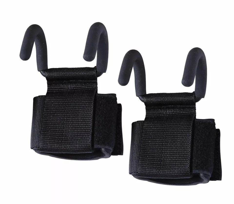 Aamron ® Pro Weight Lifting Training Gym Hook Grips Straps Gloves Wrist