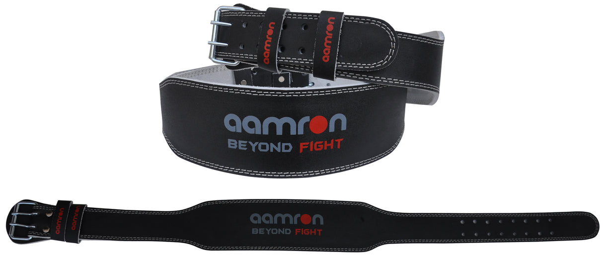 Aamron ® 4" Weight Lifting Leather Belt Back Support Gym Power Fitness Training